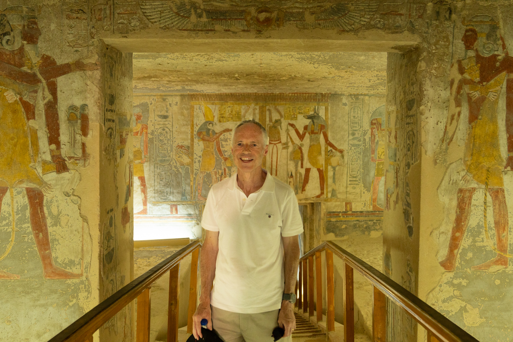 Keith inside the tomb of Tausert/Setnakht.