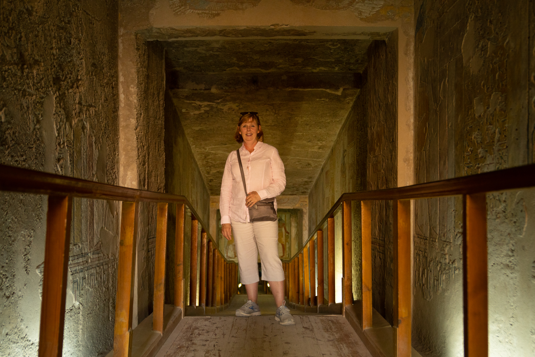 Andrea inside the tomb of Tausert/Setnakht.