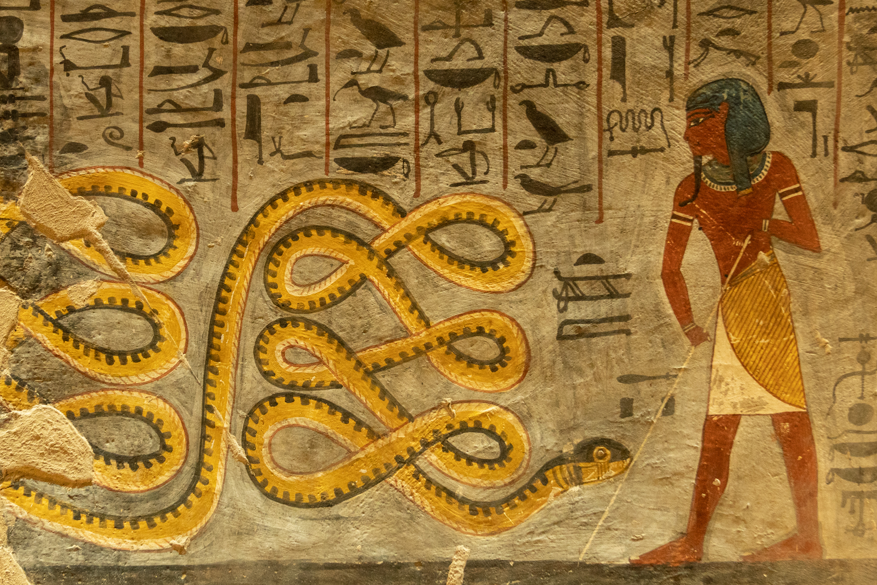 Artwork inside the tomb of Rameses I.