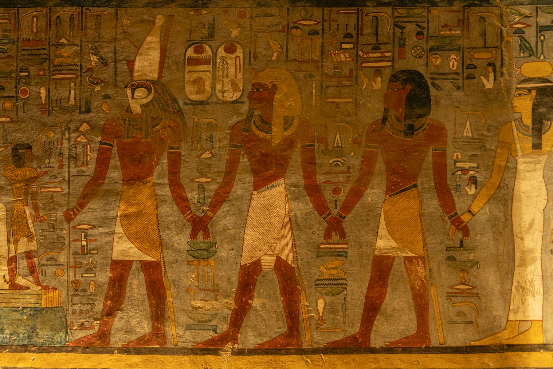 Artwork inside the tomb of Rameses I.