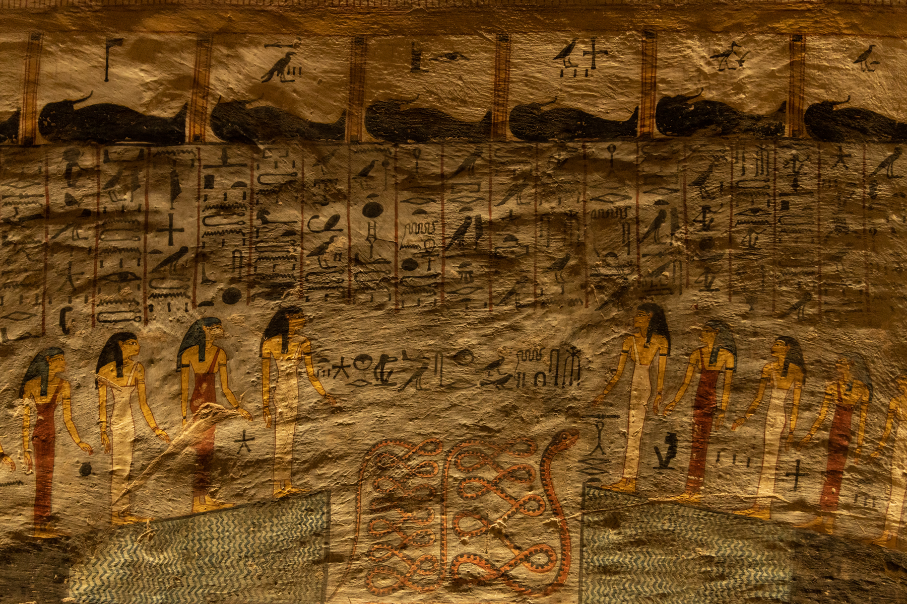 Artwork inside the tomb of Rameses I.