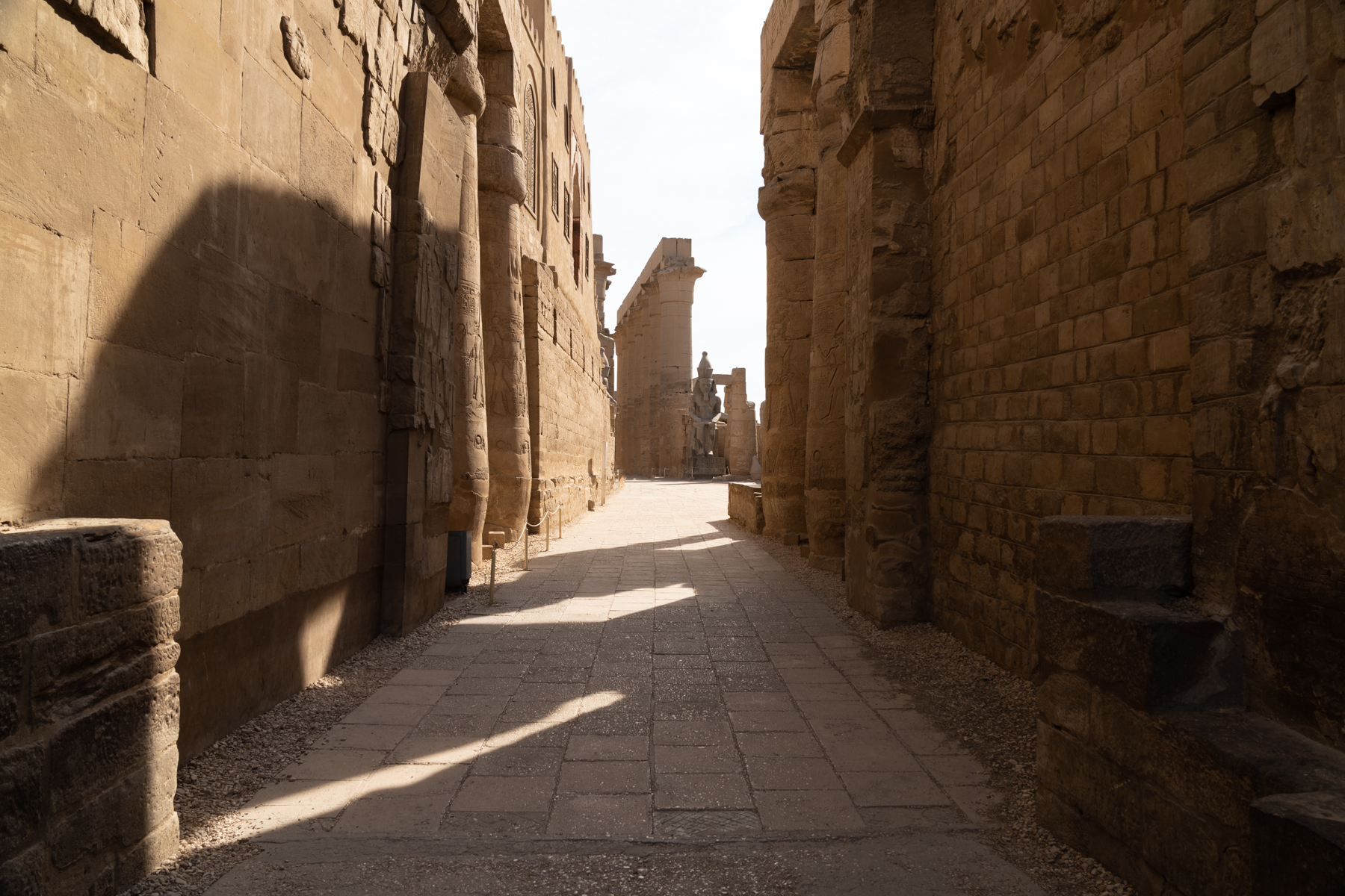 Inside the Luxor Temple.