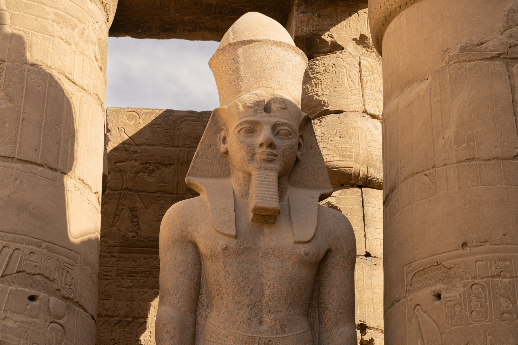 Inside the Luxor Temple.