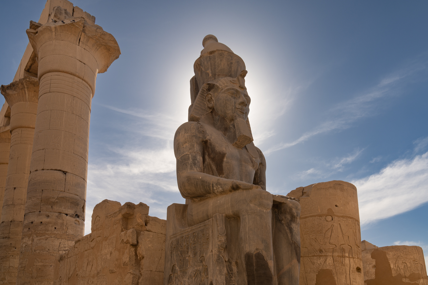 Inside the Luxor Temple.