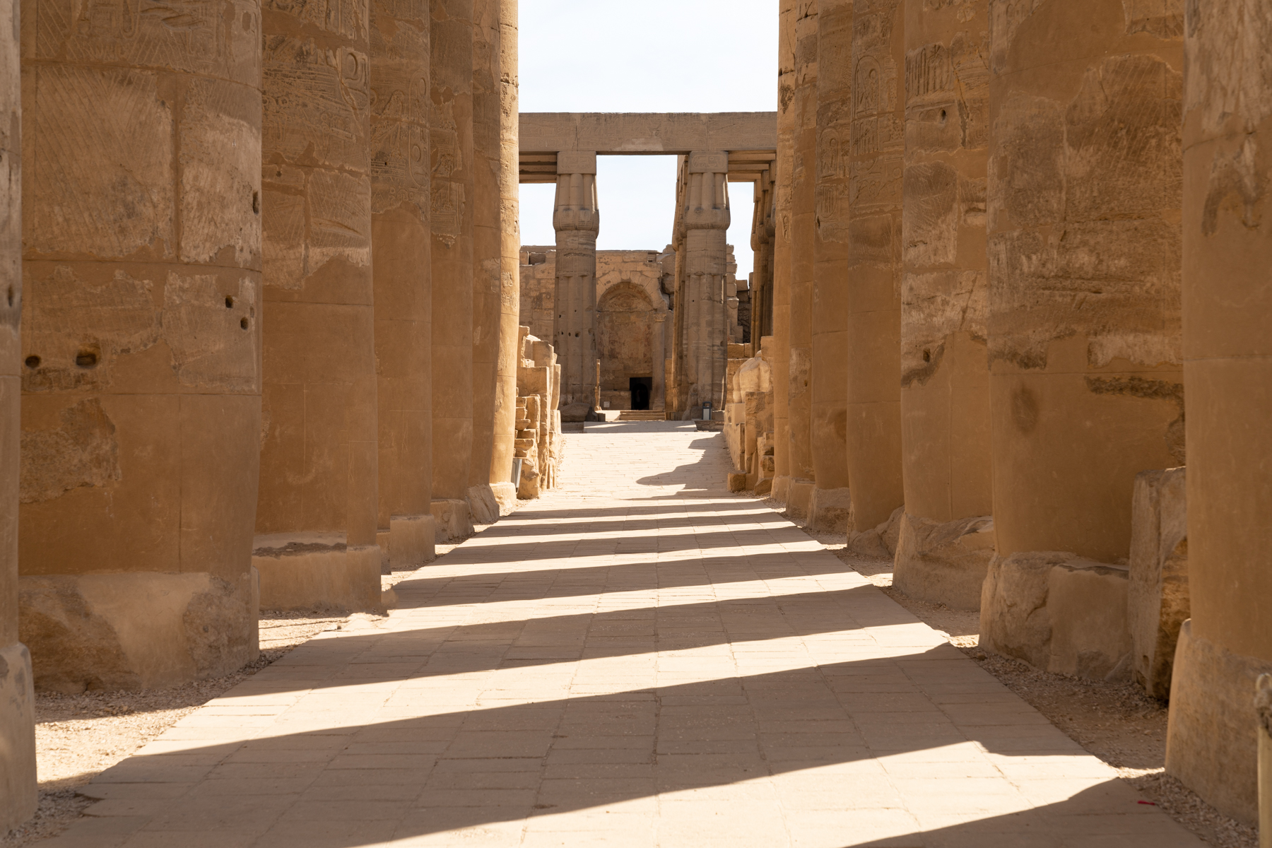 Inside the Luxor Temple.