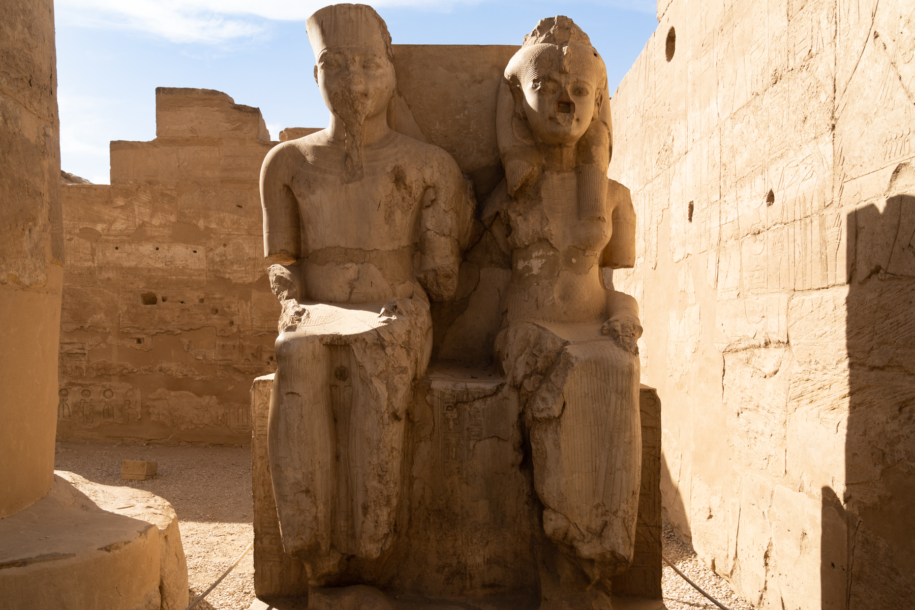 Inside the Luxor Temple.