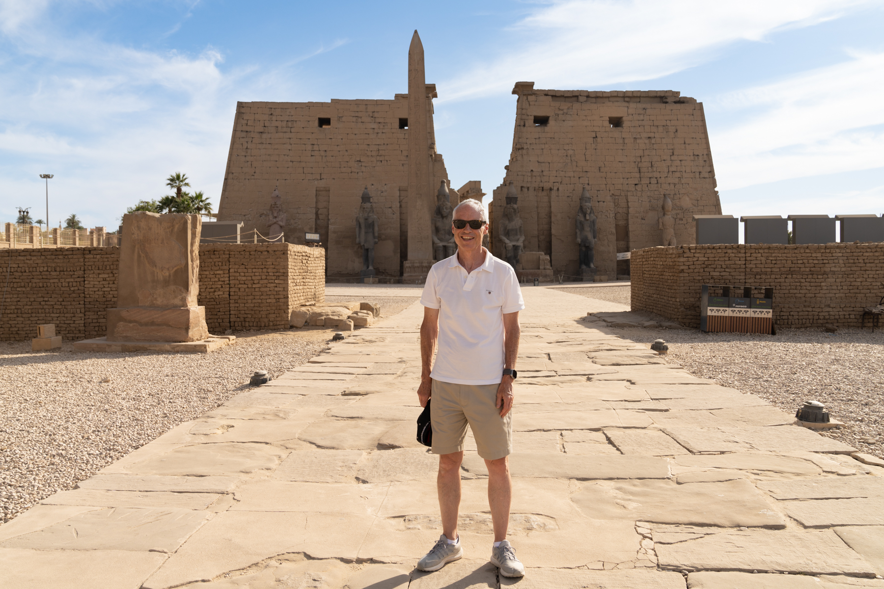 Keith out the front of the Luxor Temple.