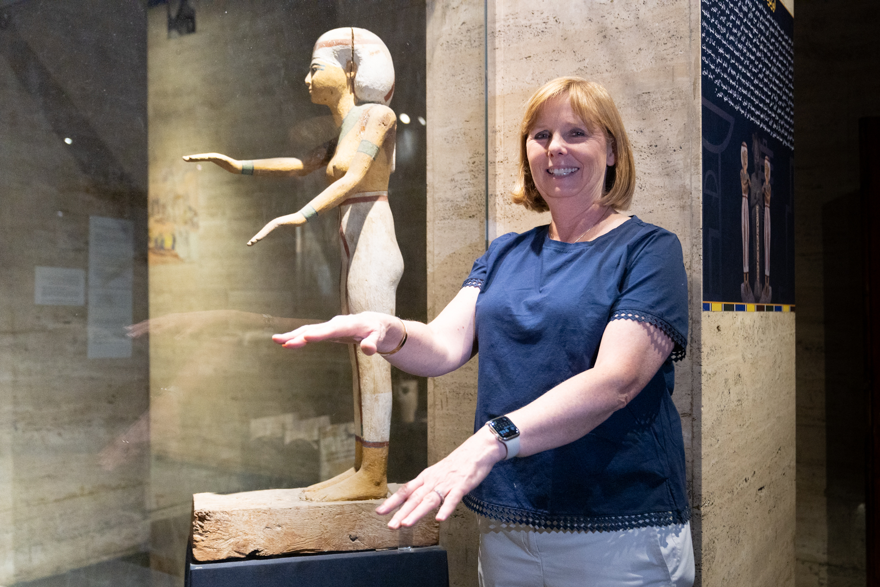 Andrea in the Egyptian Museum.