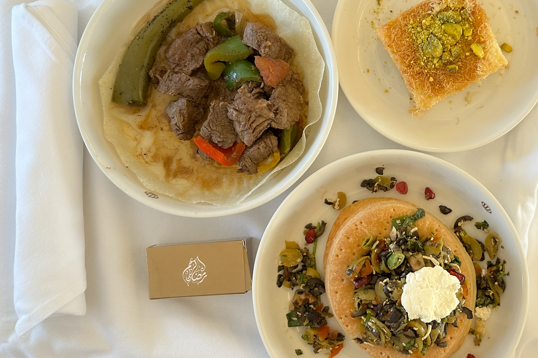 Our meal on the plane.