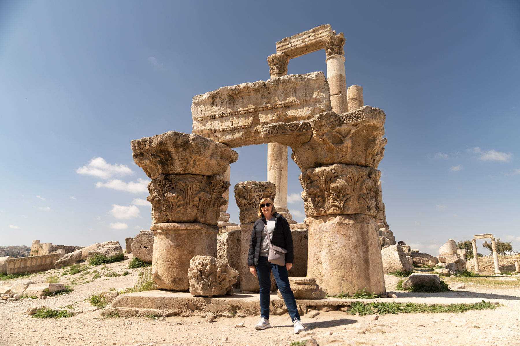 Andrea in the Amman Citadel.