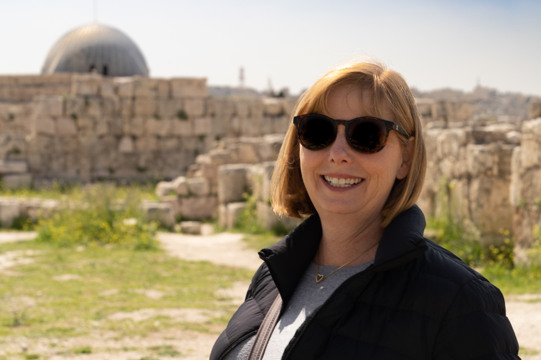 Andrea at the Umayyad Palace.