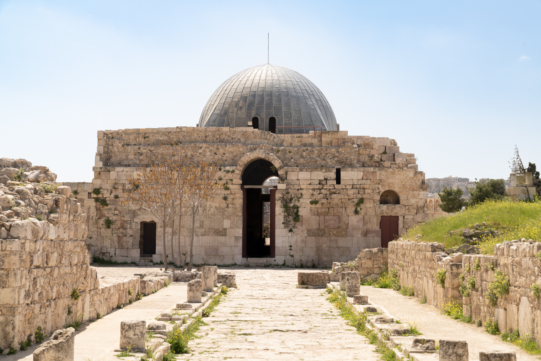 Looking back to the entrance of the Umayyad Palace.