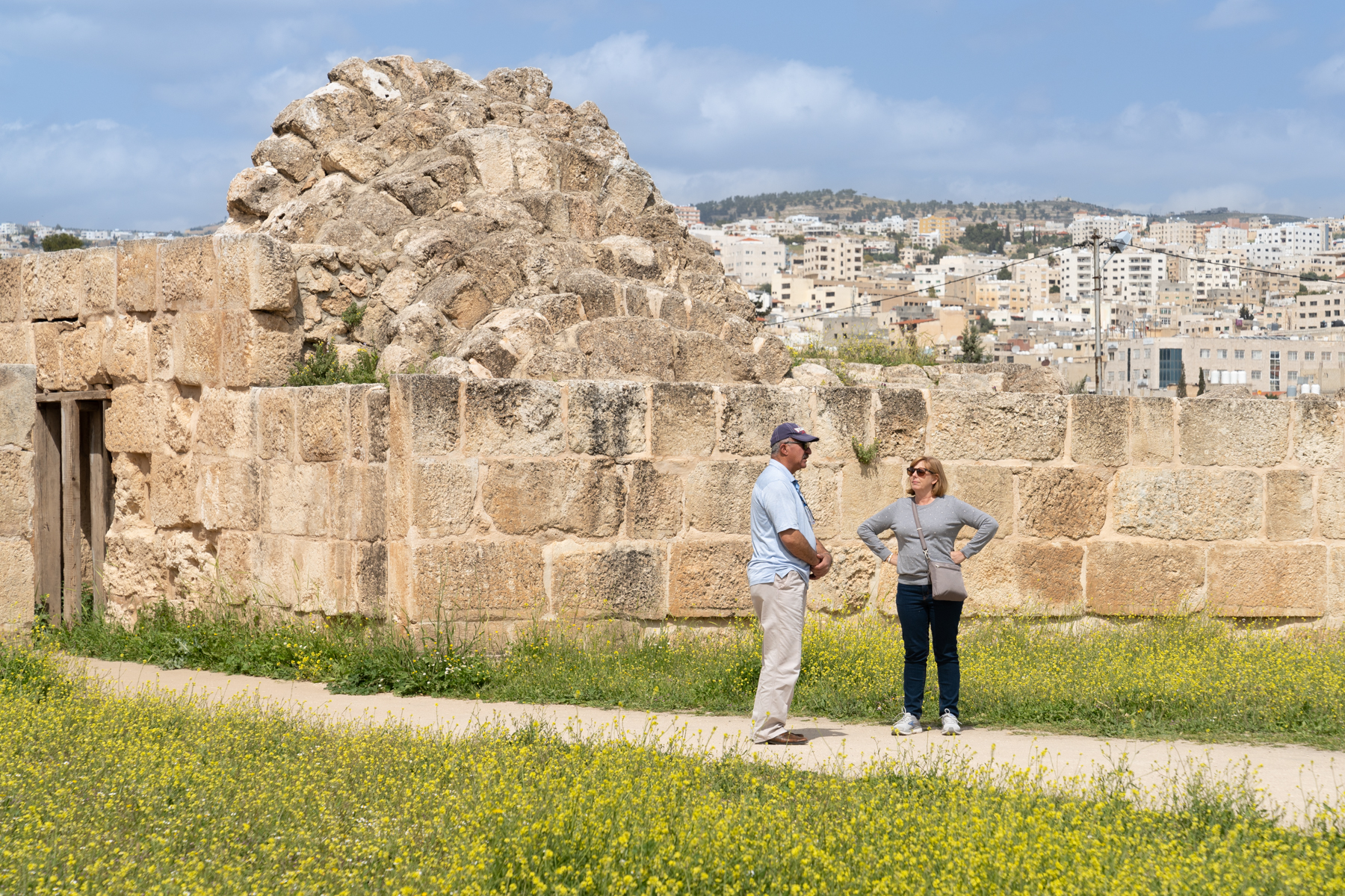 Daoud and Andrea in Gerasa.