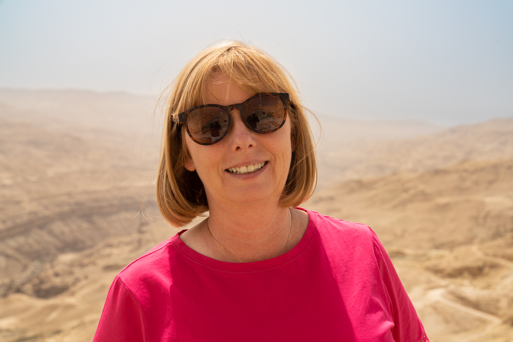 Andrea at Wadi al Mujib.