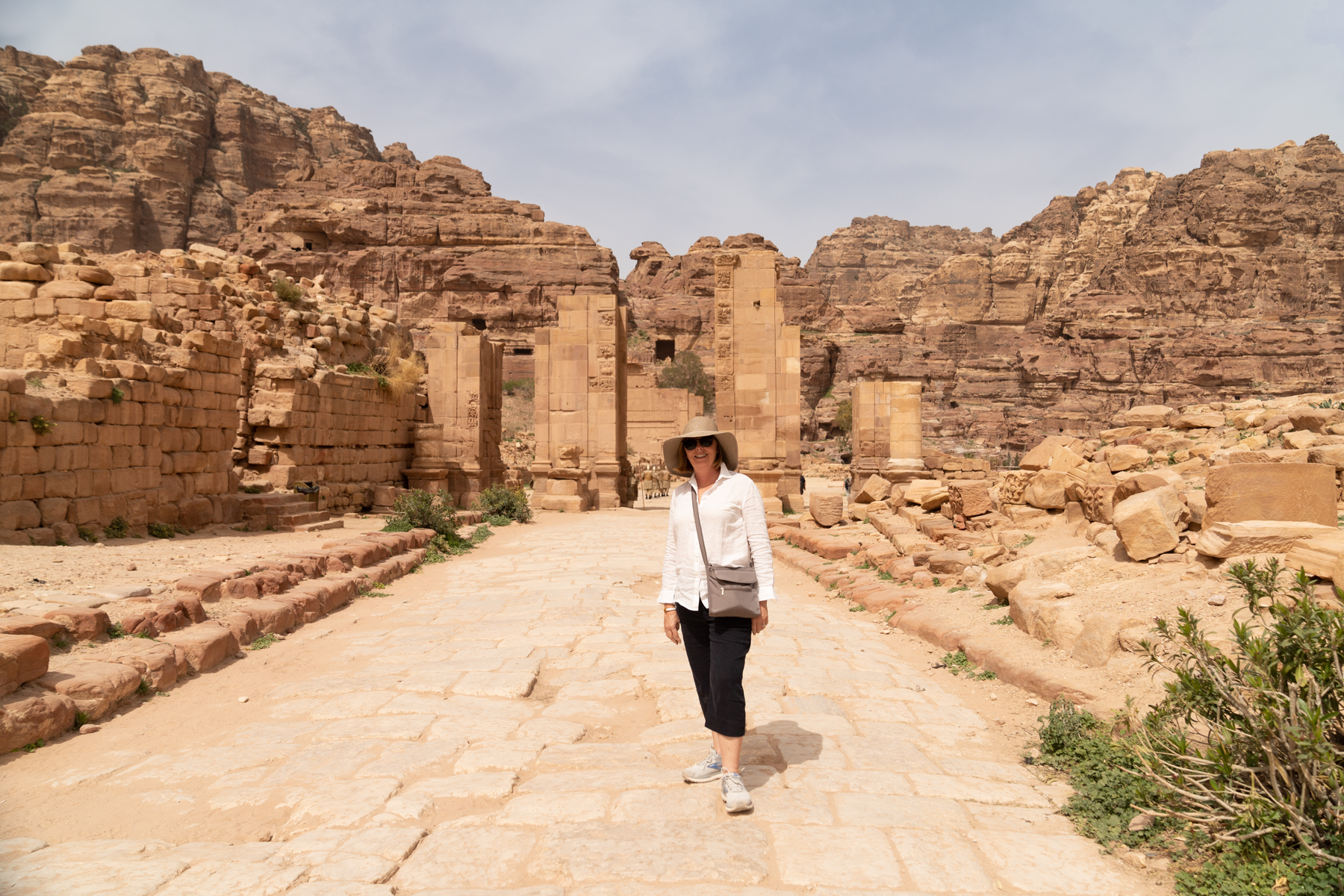 Andrea at the Qasr Al-Bint Temple.