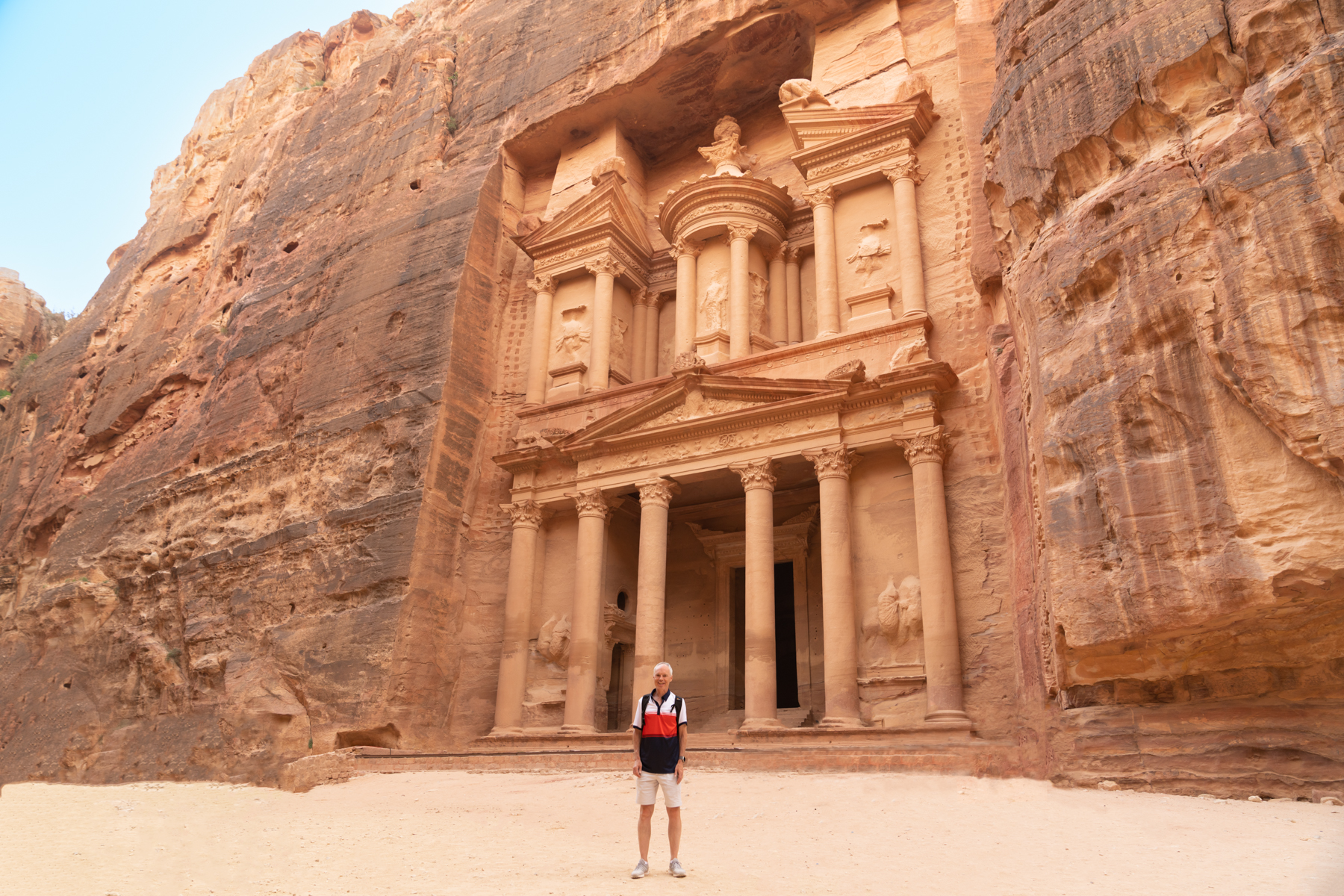 Keith in front of Al-Khazneh.
