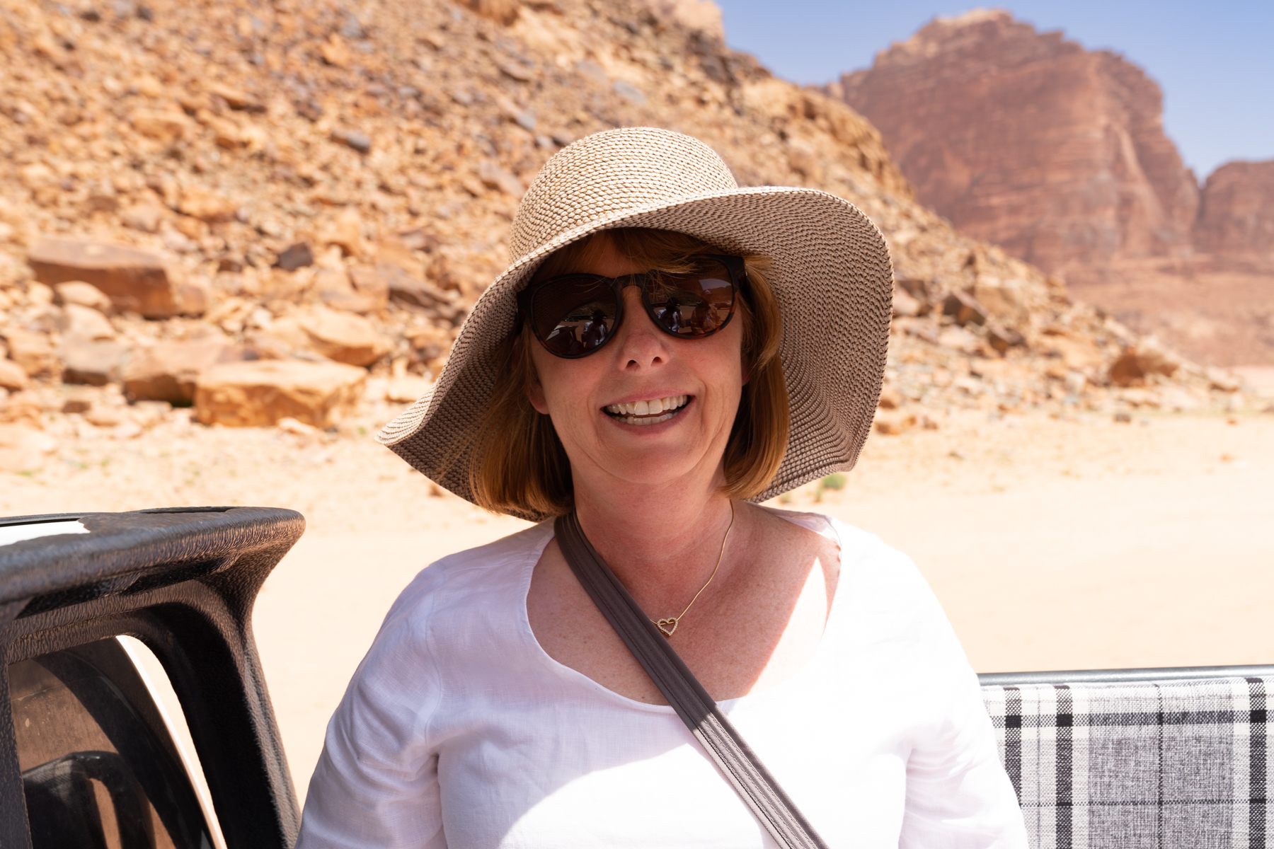 Andrea at Lawrence's Spring in the Wadi Rum Desert.