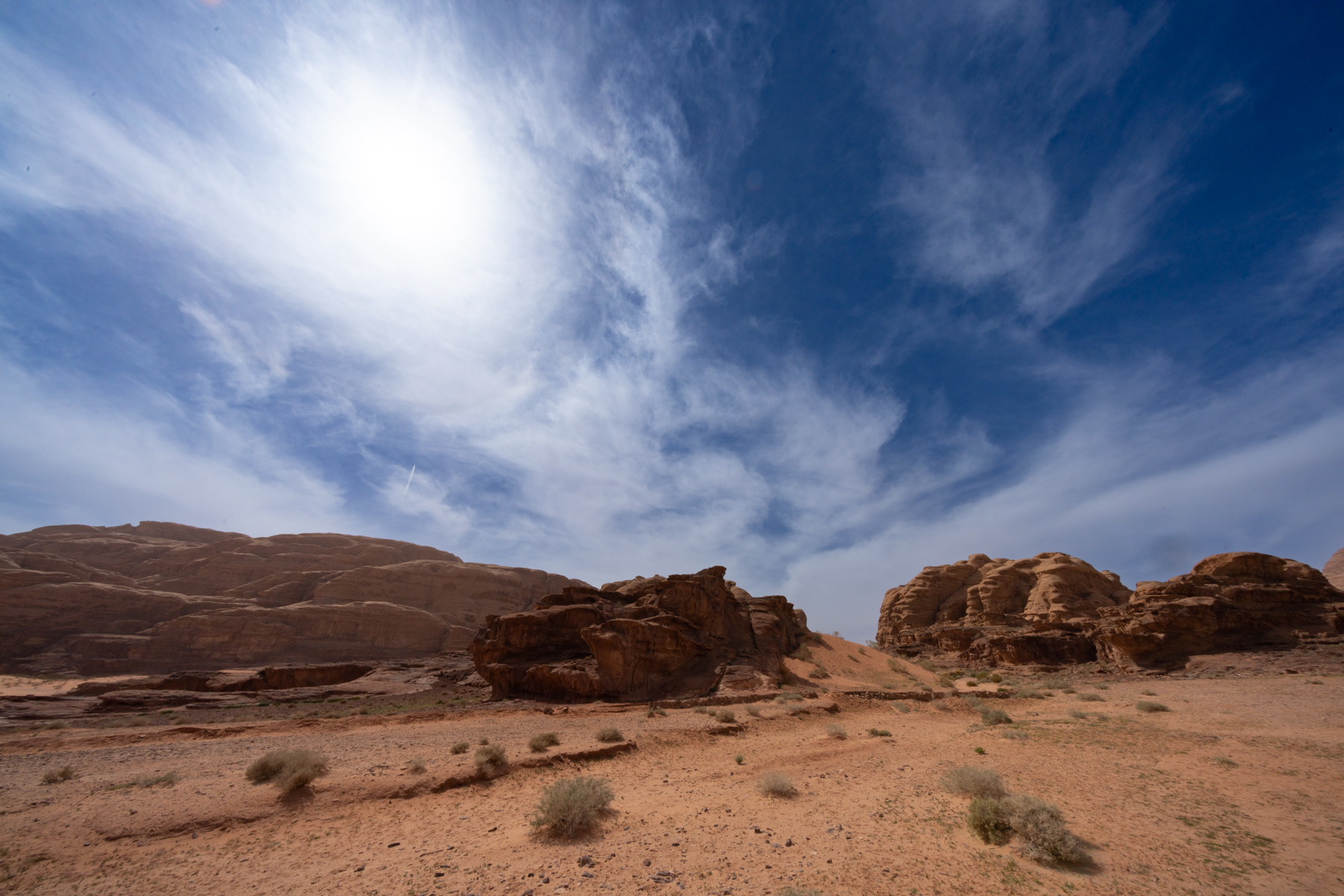 The view from our tent at Palmera Camp Wadi Rum.