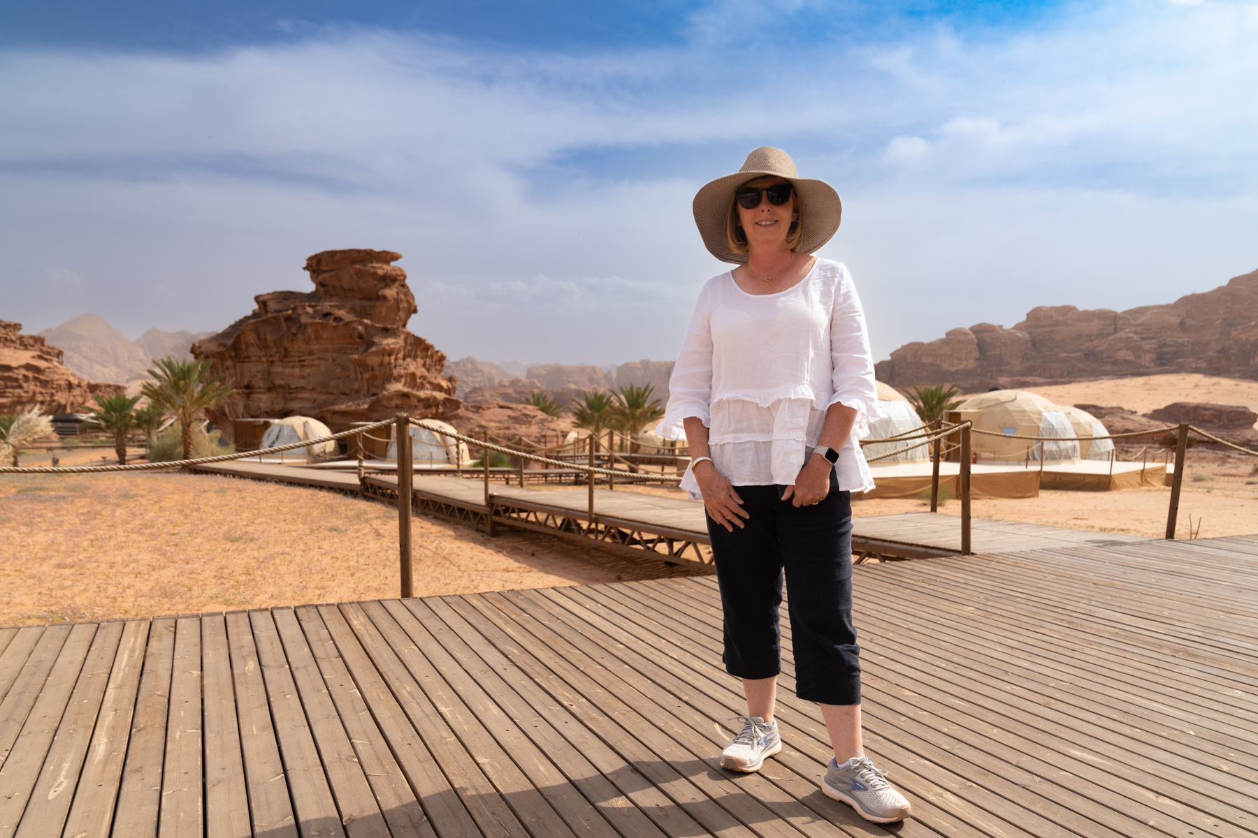 Andrea at Palmera Camp Wadi Rum.