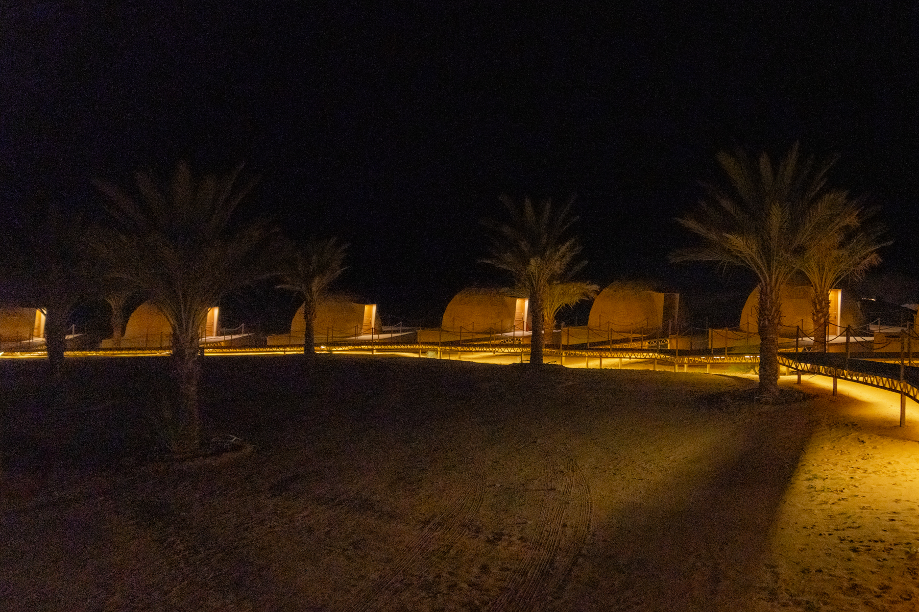 The walk back to our tent.