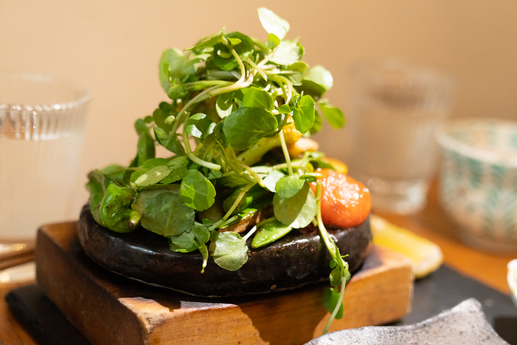 Teppanyaki vegetables.