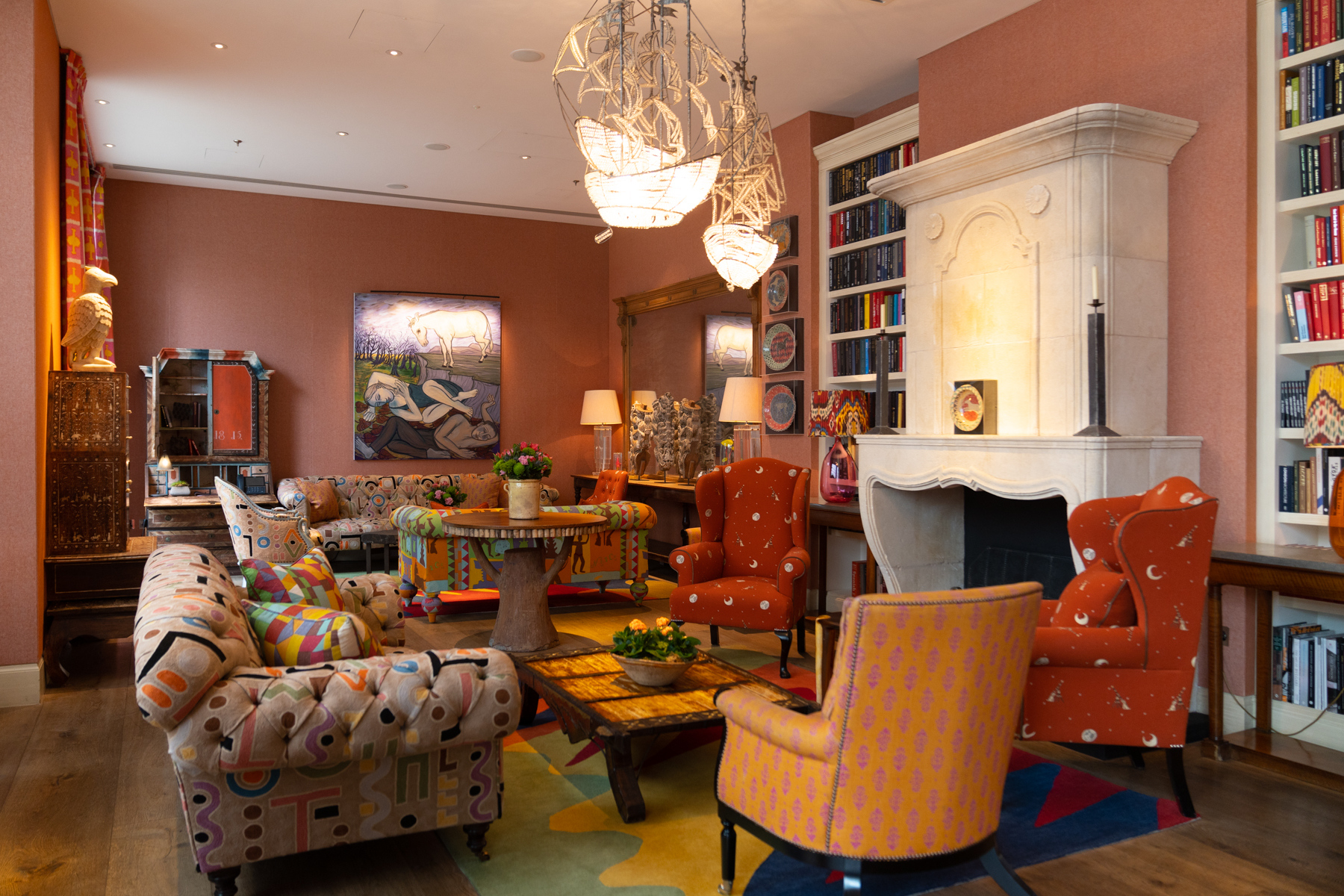 The Drawing Room at the Ham Yard Hotel.