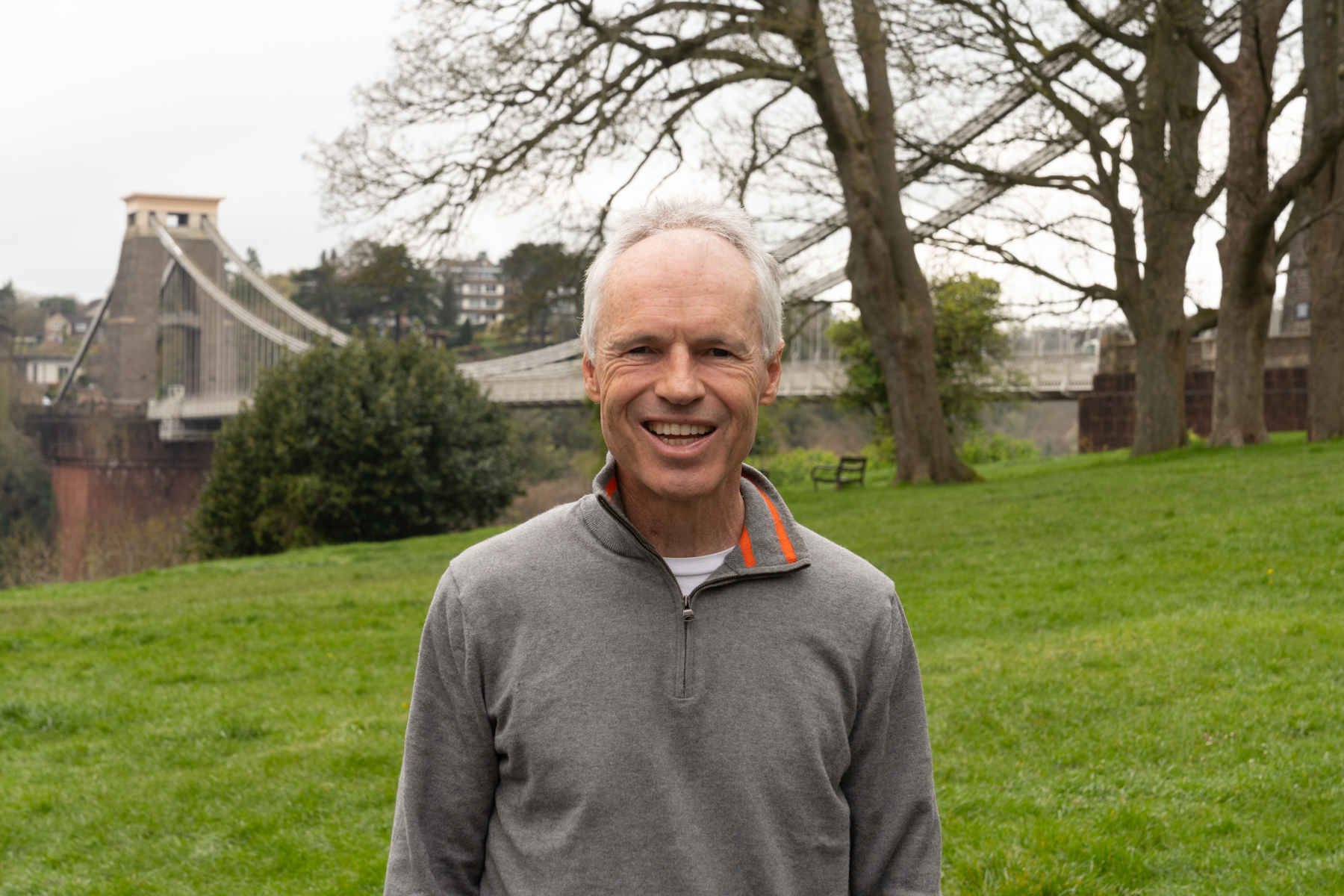 Keith at the Clifton Suspension Bridge.