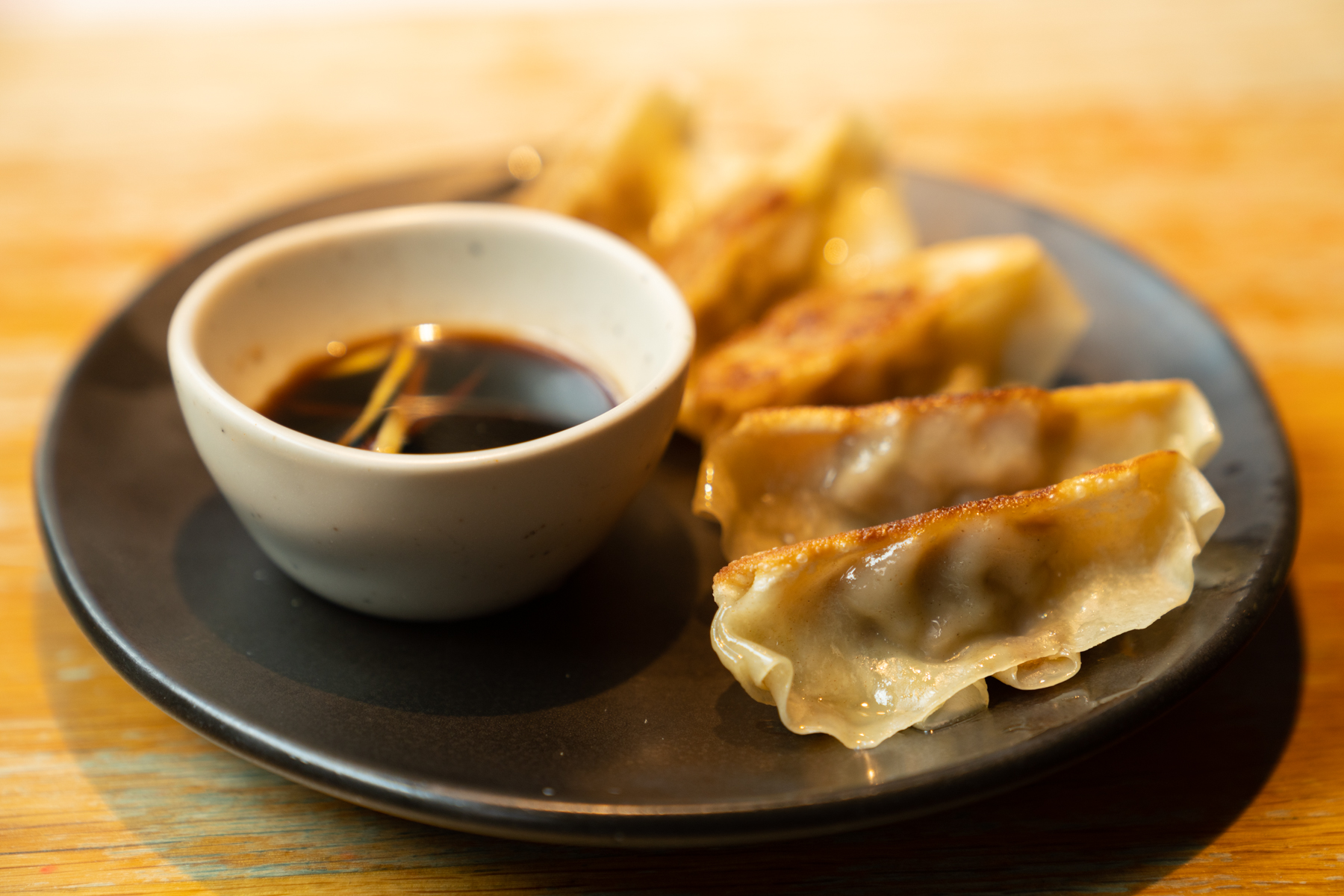 Pork gyoza.