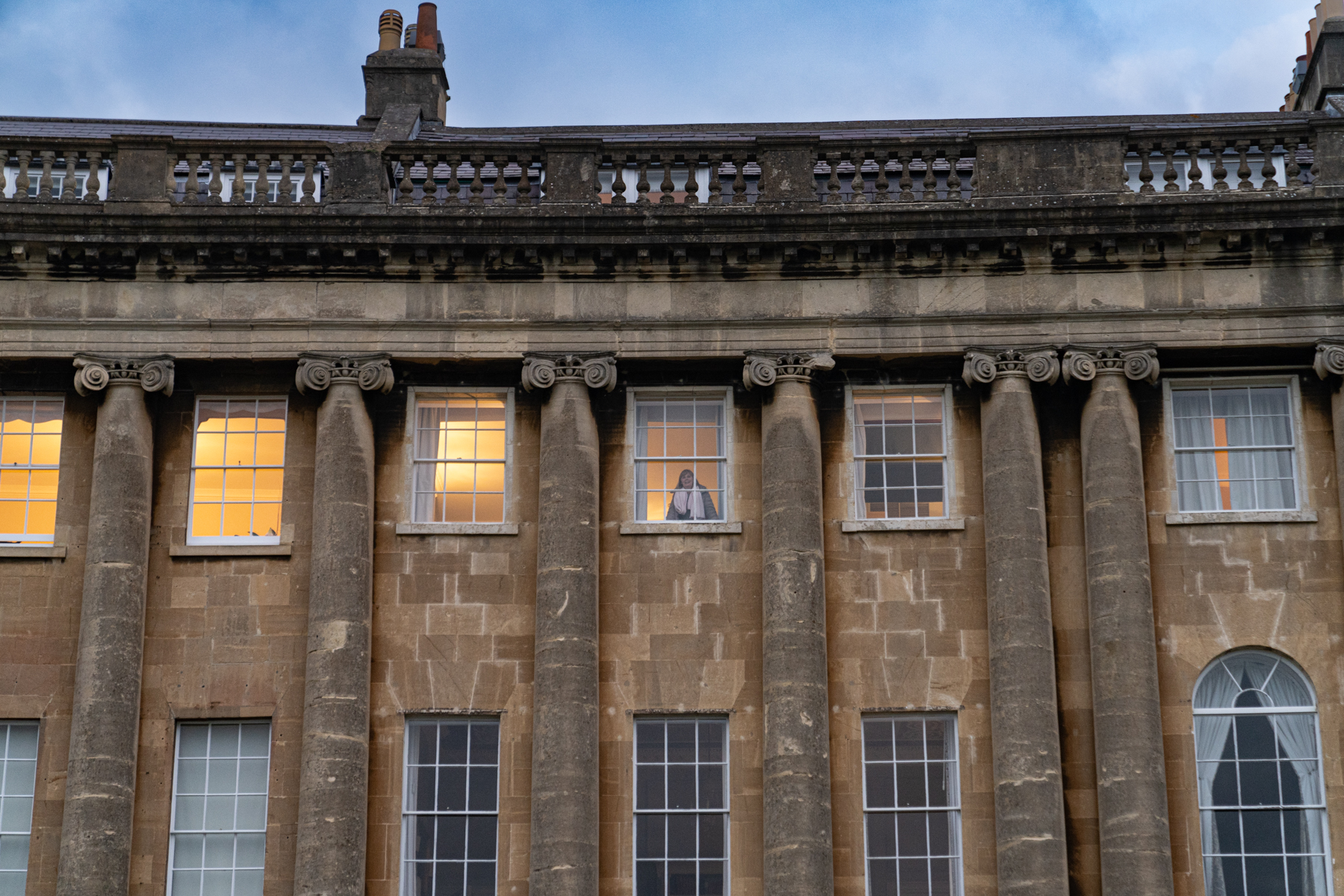 Andrea, back in the Royal Crescent Hotel.
