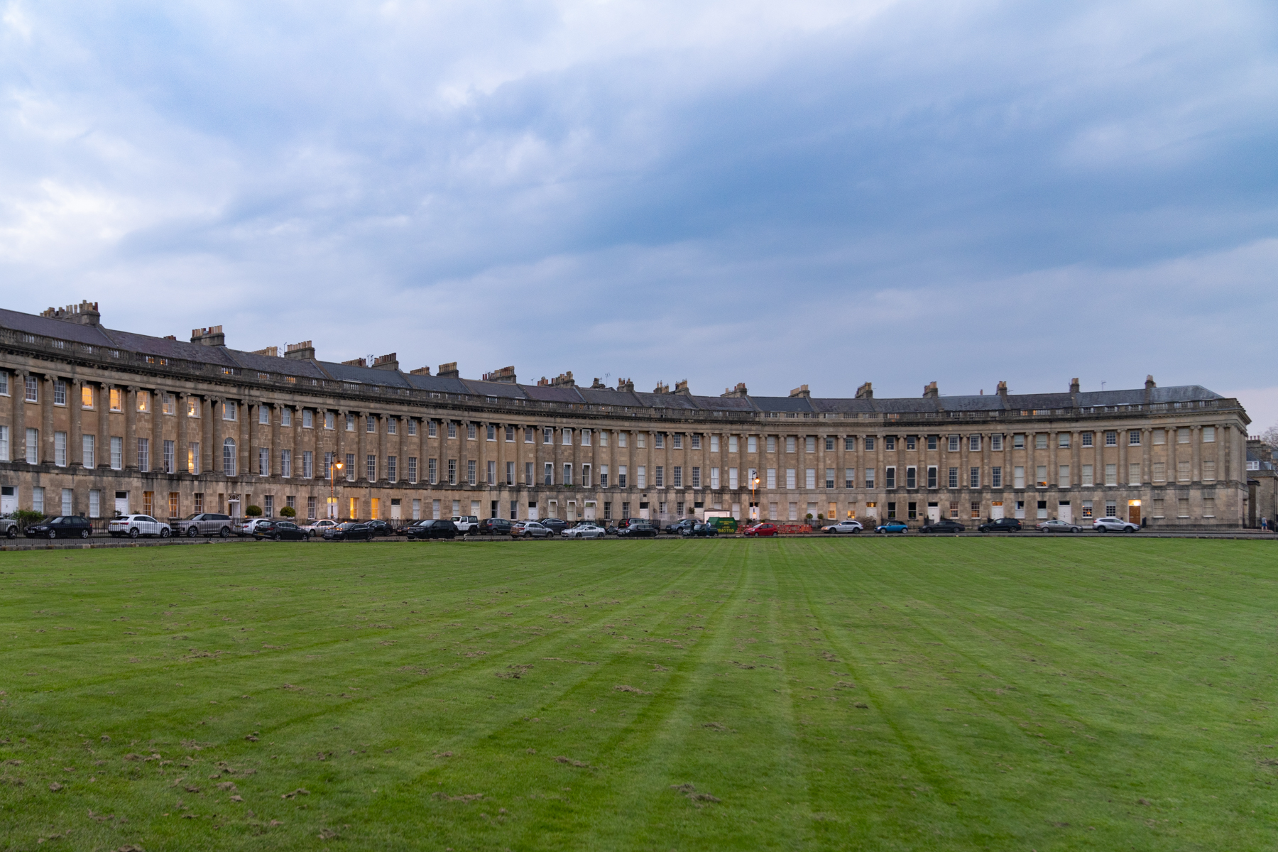 Looking across Royal Crescent.