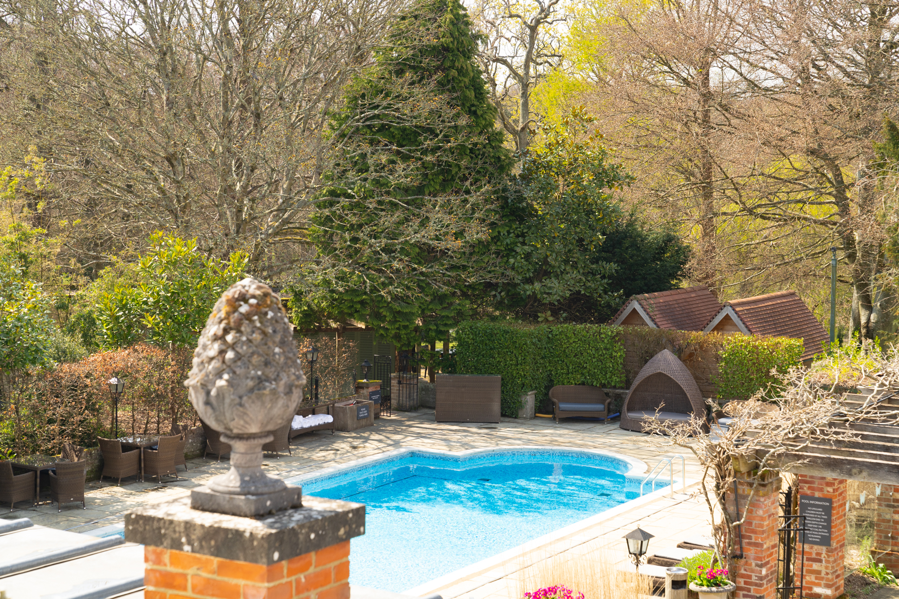 The view from our verandah over the pool.