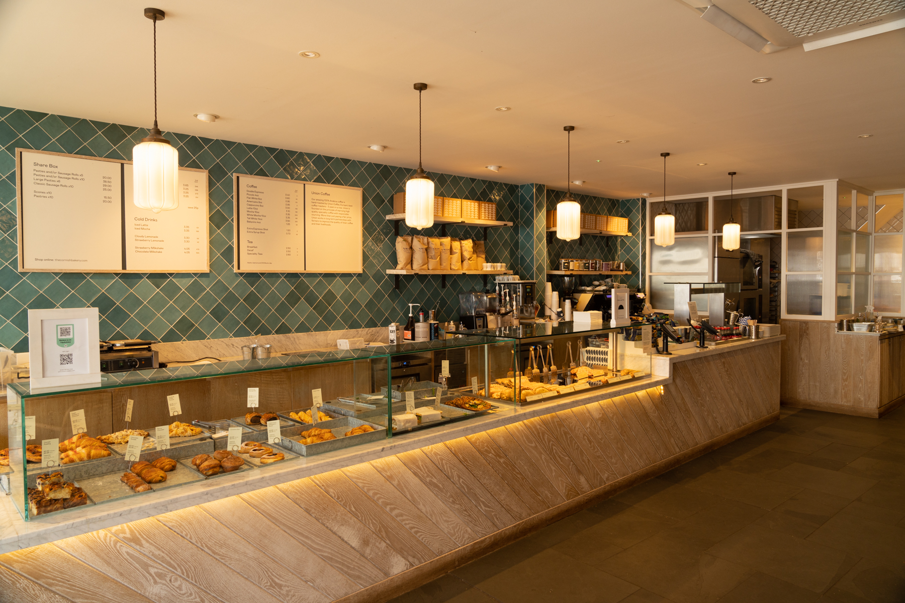 Inside the Cornish Bakery.