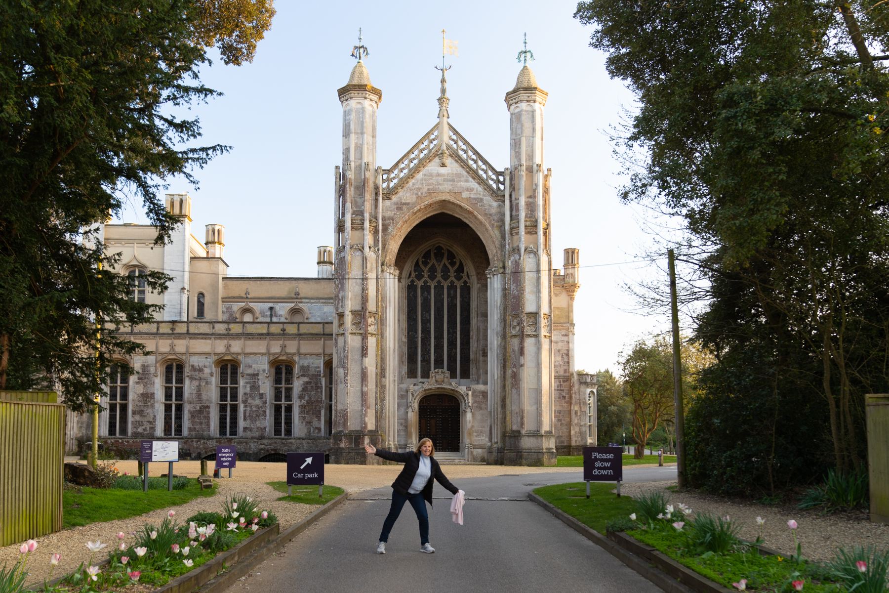 Andrea at Highcliffe Castle.