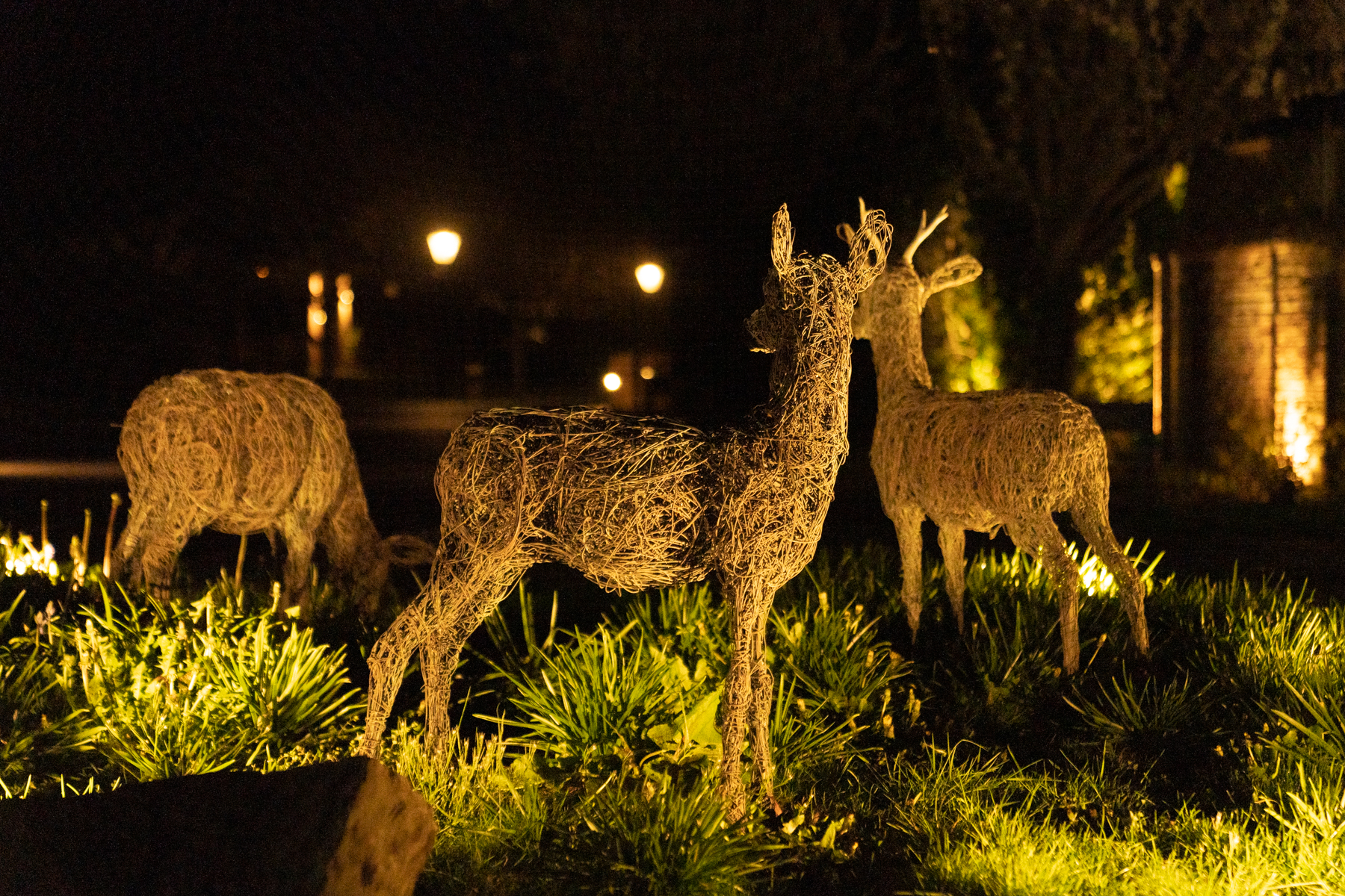 Sculpture in the driveway at Chewton Glen.