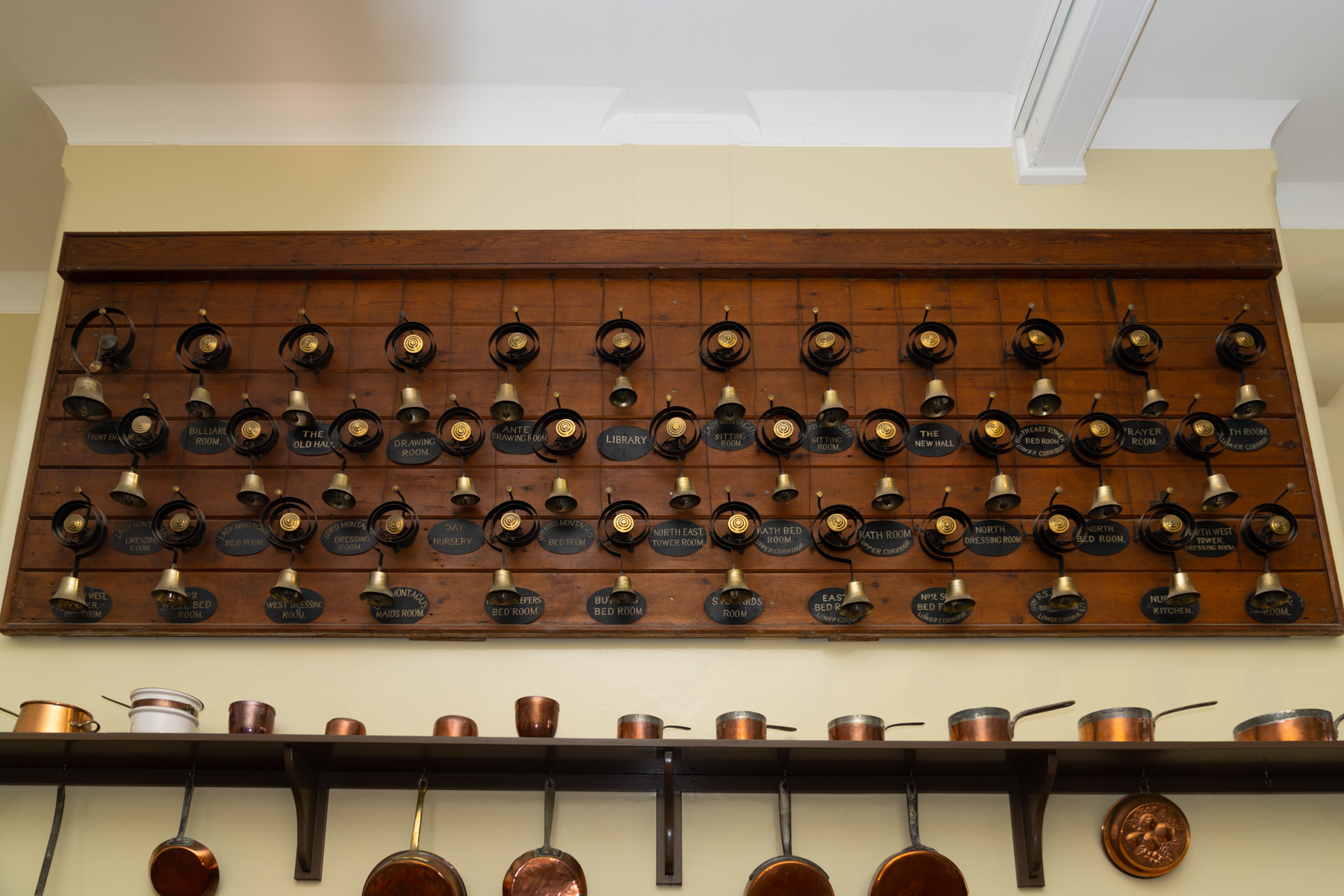 Bells in the Beaulieu Palace House used by the residents to call the staff.