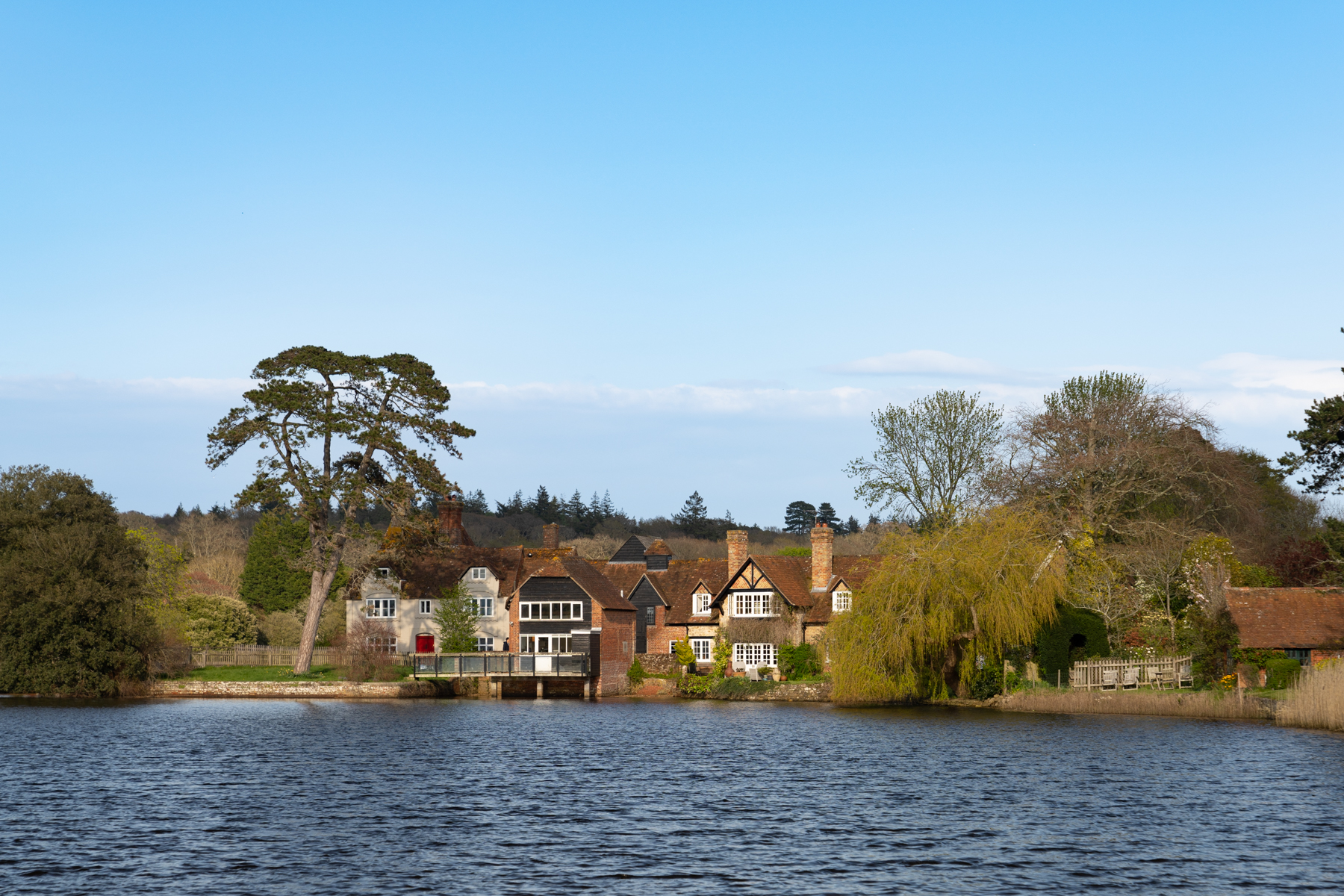 Looking across the mill pond in Beaulieu.