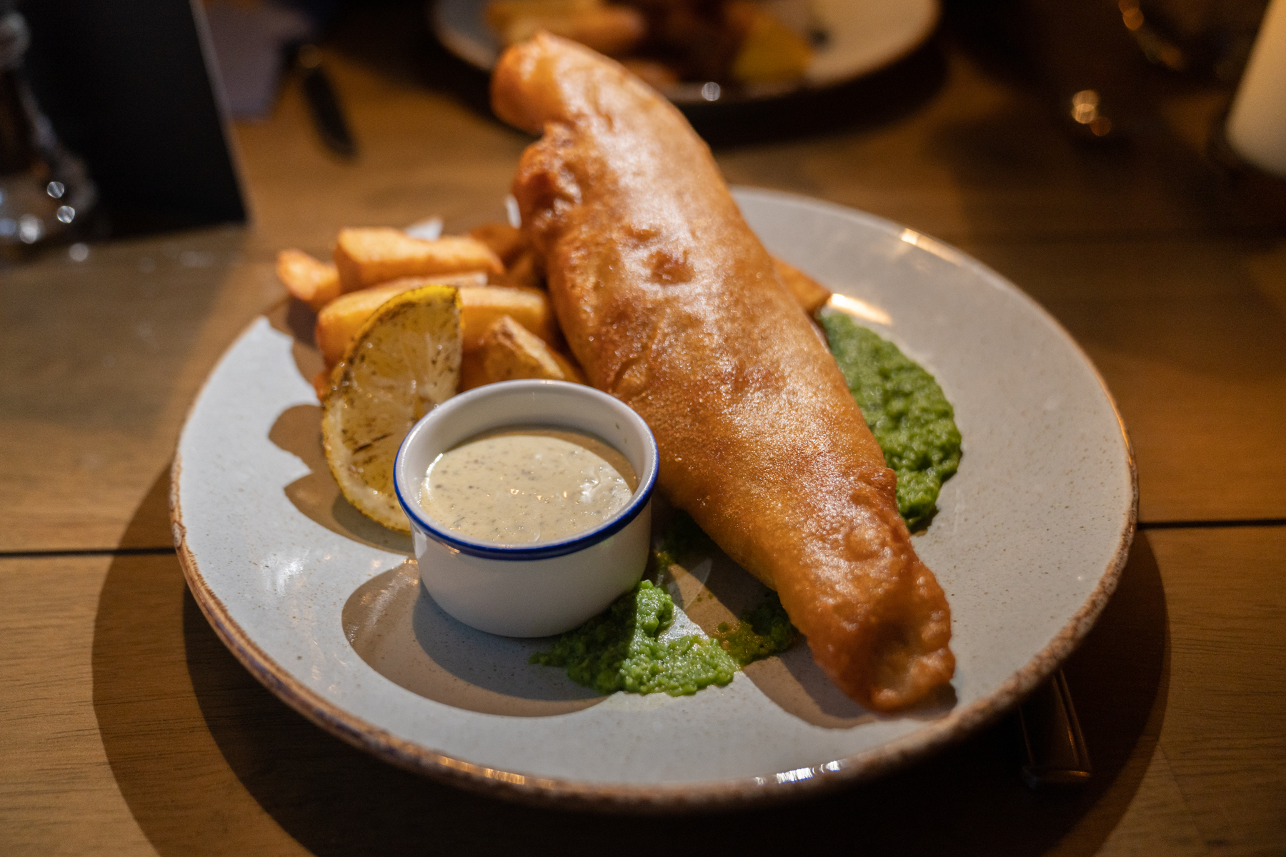 Fish and chips at The Willow Tree.