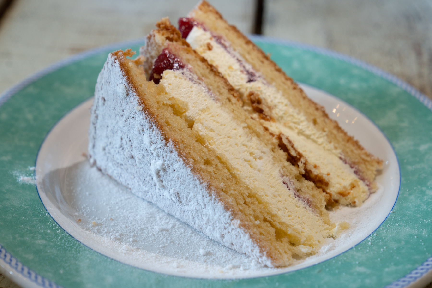 A slice of Victoria sponge.