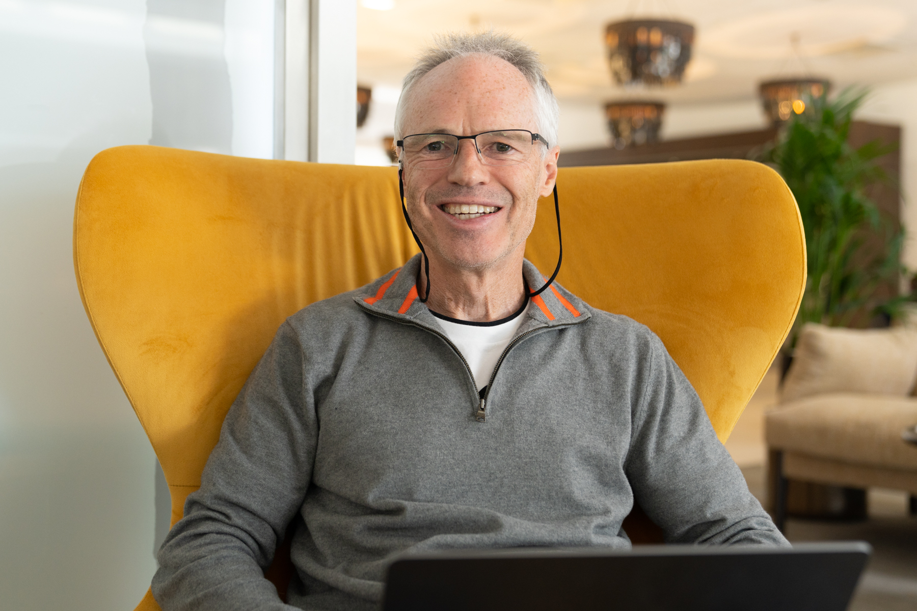 Keith in the lounge.