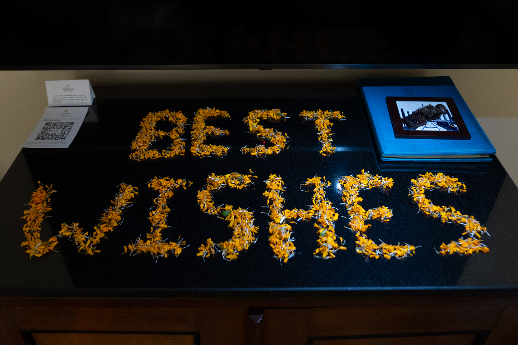 A message in marigolds.