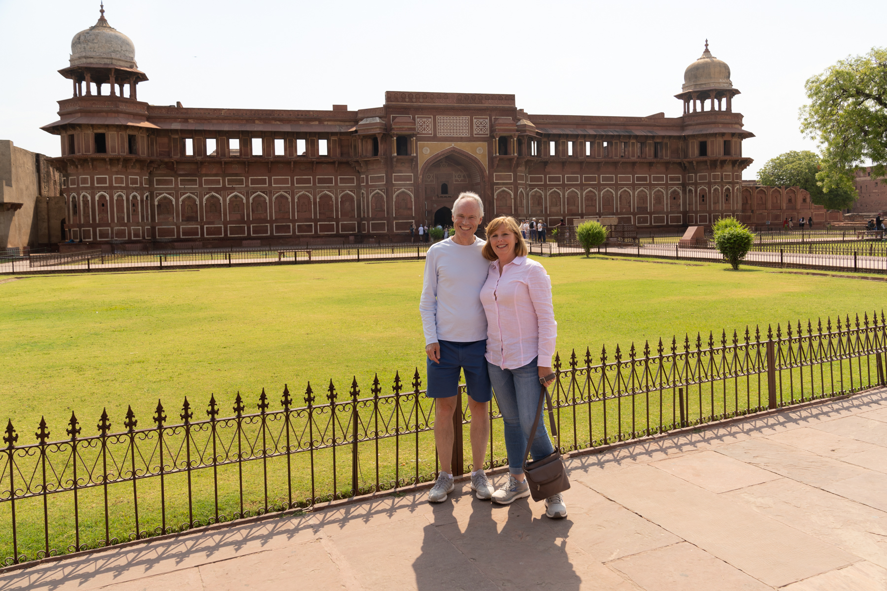 Keith and Andrea inside Agra Fort.