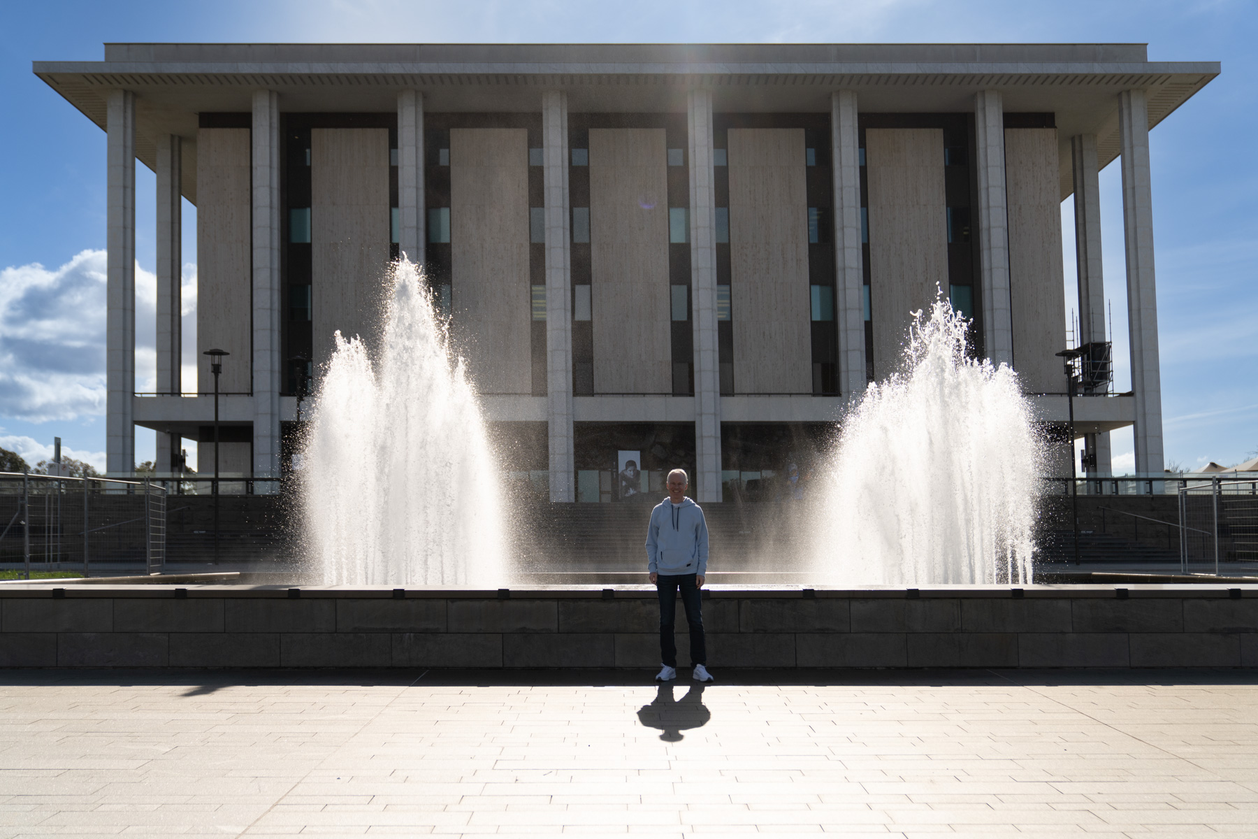 Keith outside the National Library.