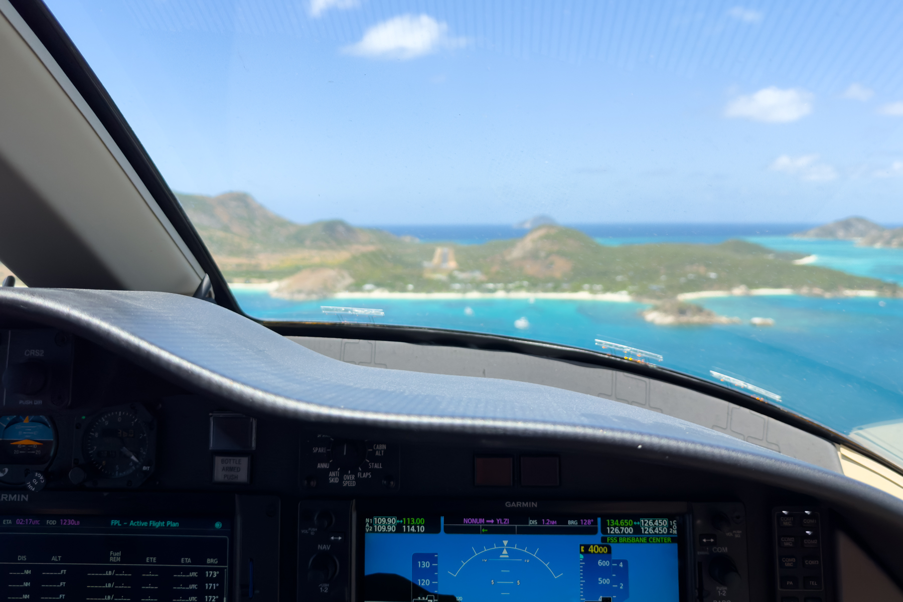 On final approach to Lizard Island Airport.