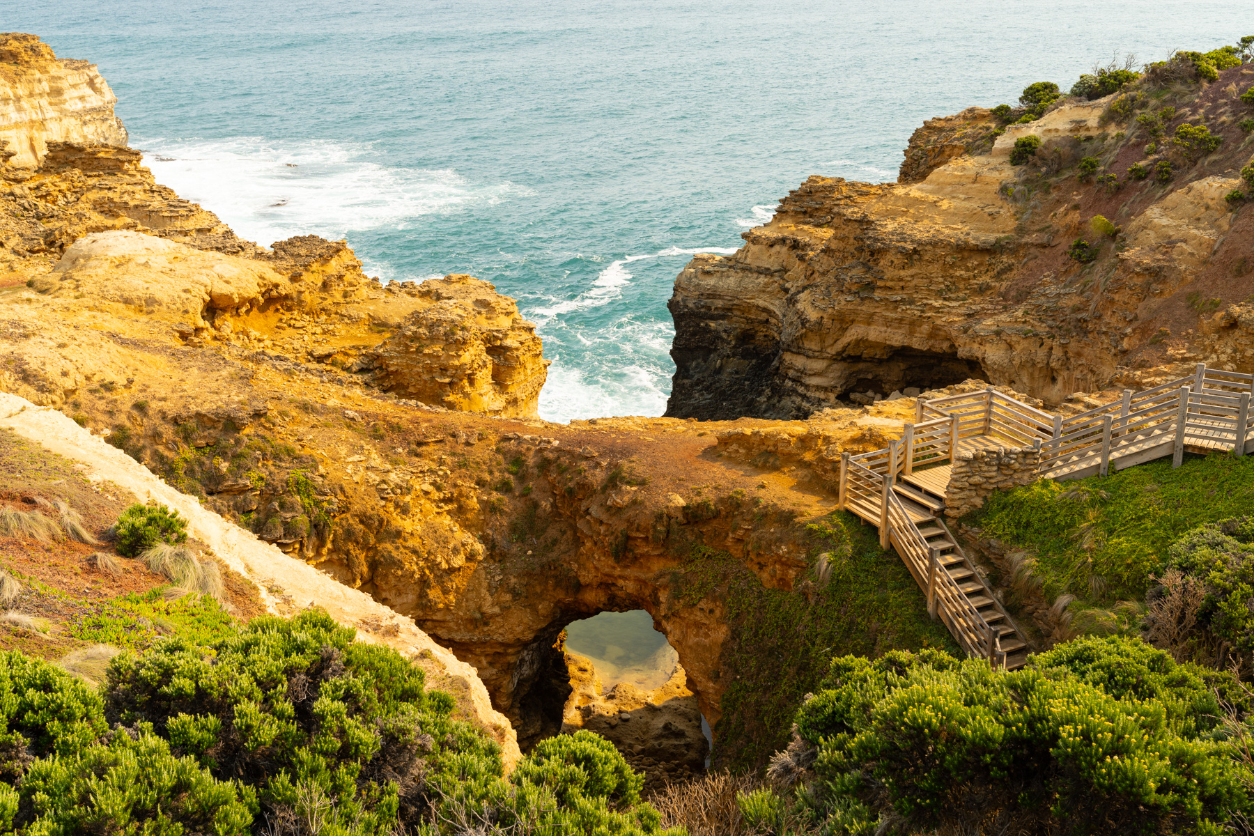 Looking down to The Grotto.