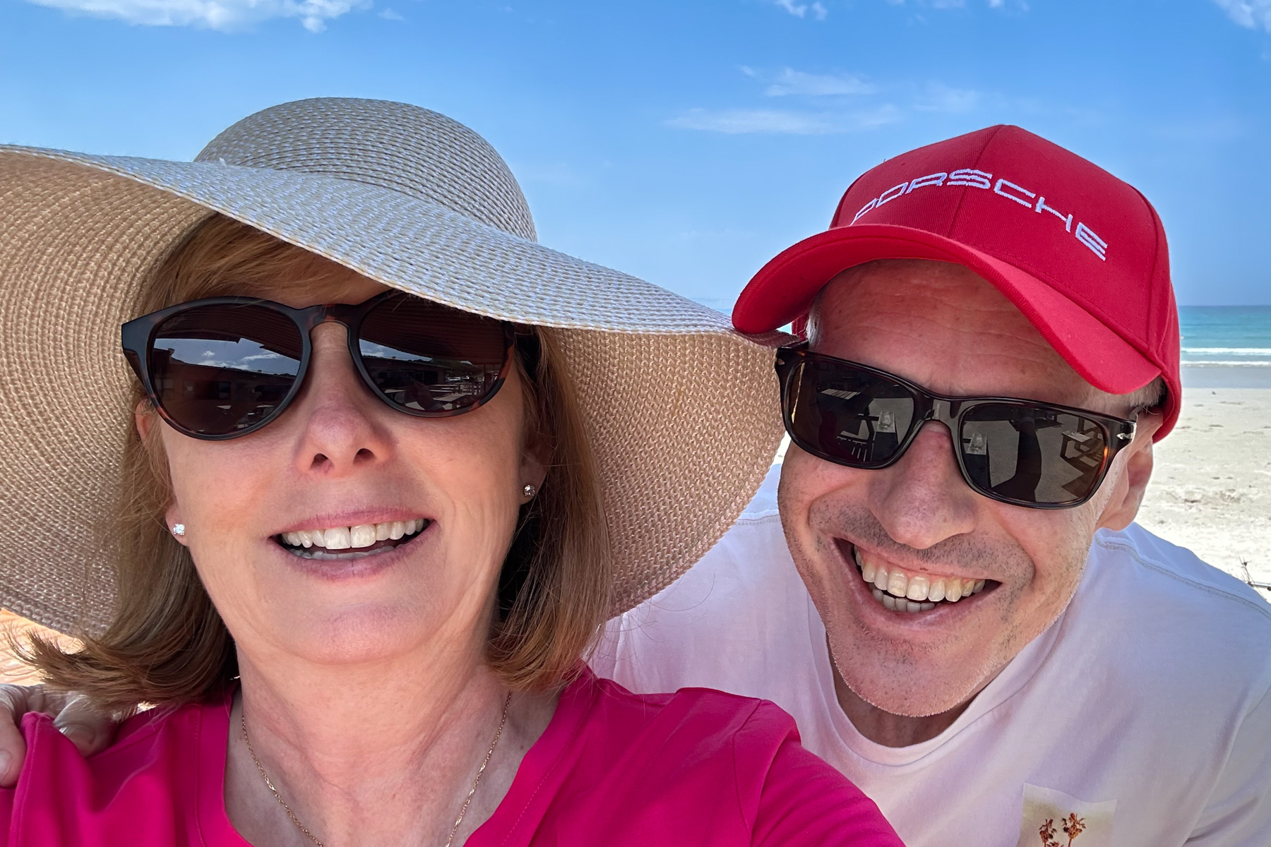 Keith and Andrea at Cape Bridgewater beach.