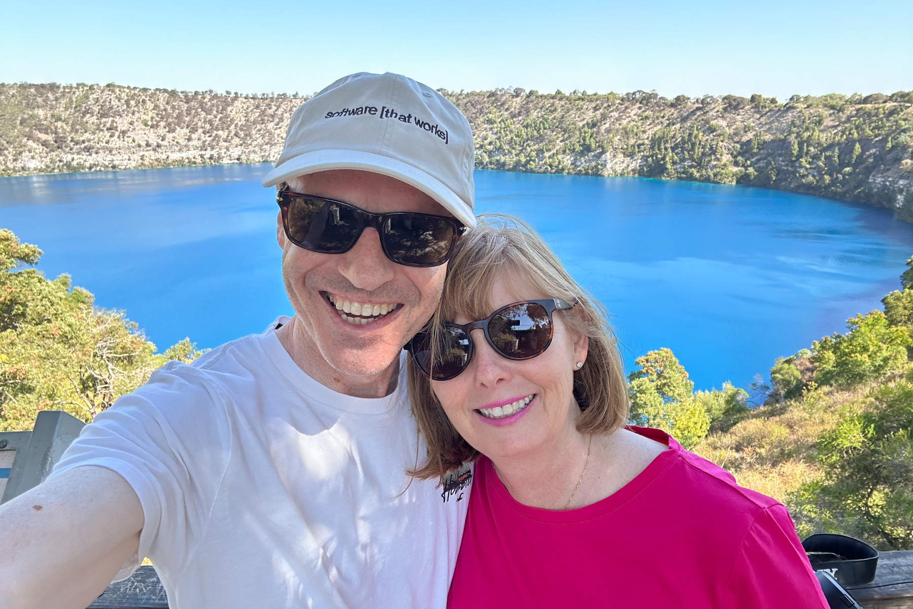 Keith and Andrea at the Blue Lake.