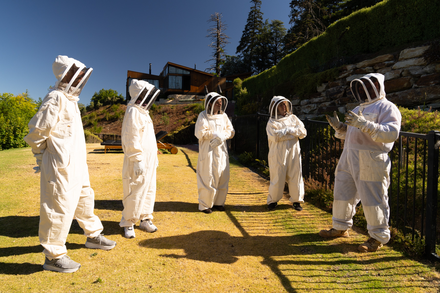 Listening to Brad talk about beekeeping.