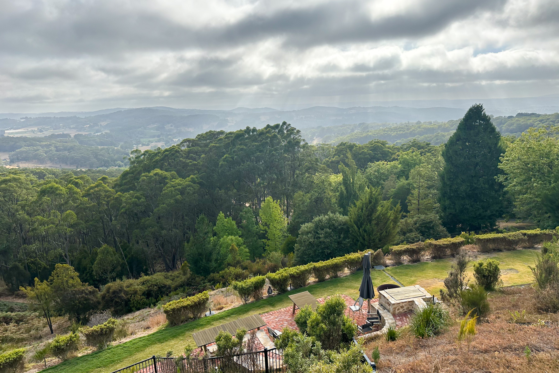 The view of the valley from Sequoia Lodge.