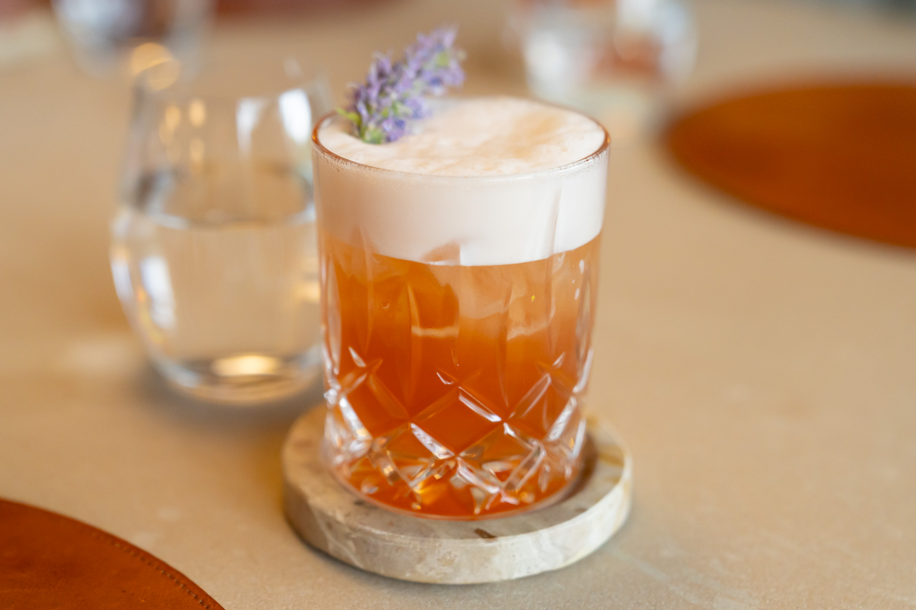 Amaretto cocktail before dinner.