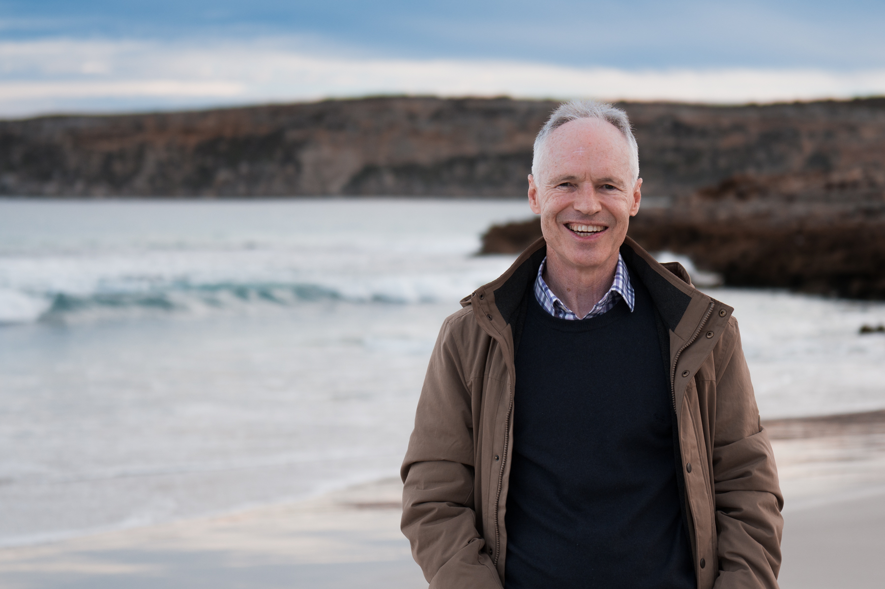 Keith on Hanson Bay Beach.